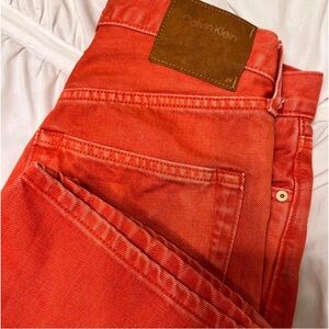 Red High waisted Clavin Klein Denim Jeans